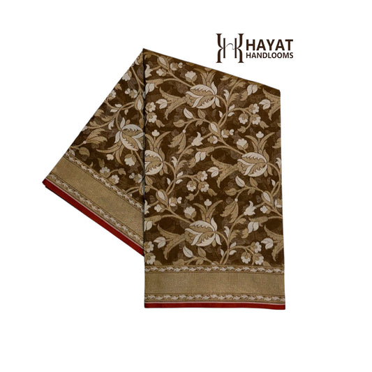 Pure Cotton Ektara Cutwork Jamdani Banarasi Saree