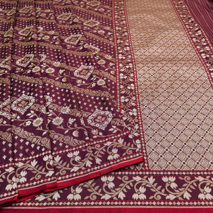 Pure Katan Silk Ektara Cutwork Jamdani Banarasi Saree