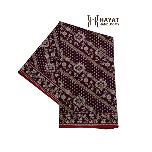 Pure Katan Silk Ektara Cutwork Jamdani Banarasi Saree