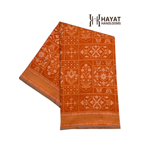 Pure Katan Silk Ektara Cutwork Jamdani Banarasi Saree