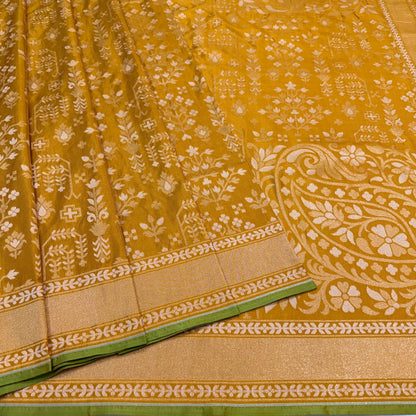 Pure Katan Silk Ektara Cutwork Jamdani Banarasi Saree