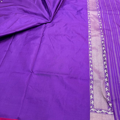 Pure Katan Silk Ektara Cutwork Jamdani Banarasi Saree