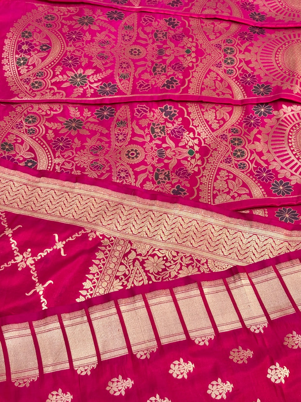 Apple Red Banarasi Katan Silk Lehenga with Silver Zari Weaving | Bridal & Festive Ethnic Wear