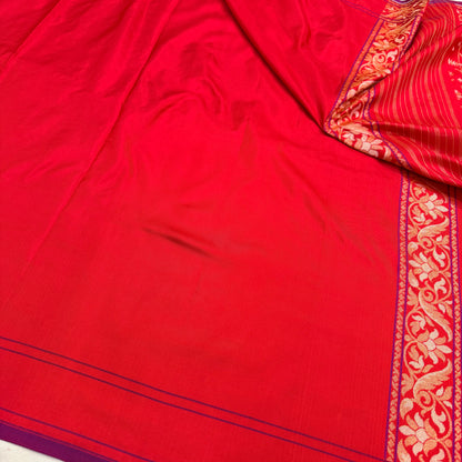 Pure Katan Silk Ektara Cutwork Jamdani Banarasi Saree