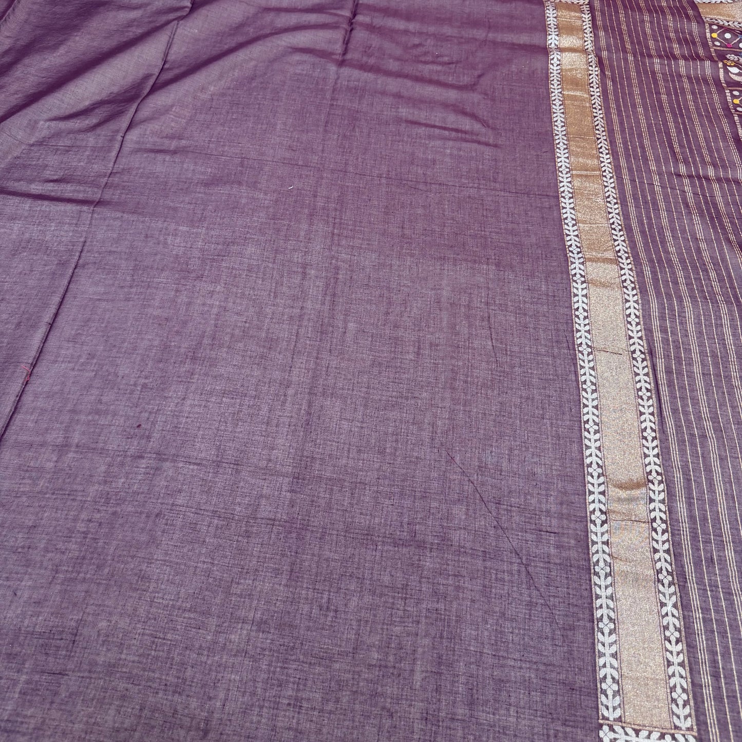 Pure Cotton Ektara Tilfi Jamdani Cutwork Jaal Banarasi Saree