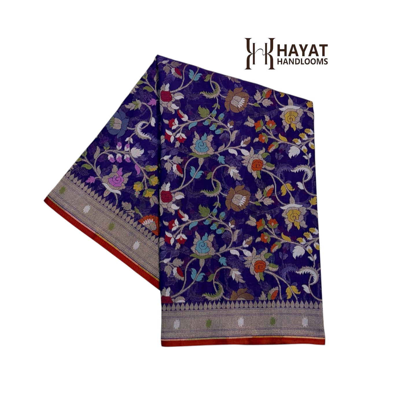 Pure Cotton Ektara Tilfi Jamdani Cutwork Jaal Banarasi Saree