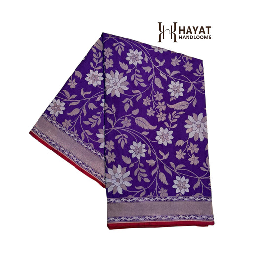 Pure Katan Silk Ektara Cutwork Jamdani Banarasi Saree
