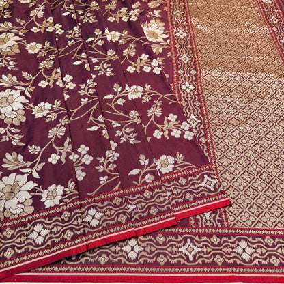 Pure Katan Silk Ektara Cutwork Jamdani Banarasi Saree