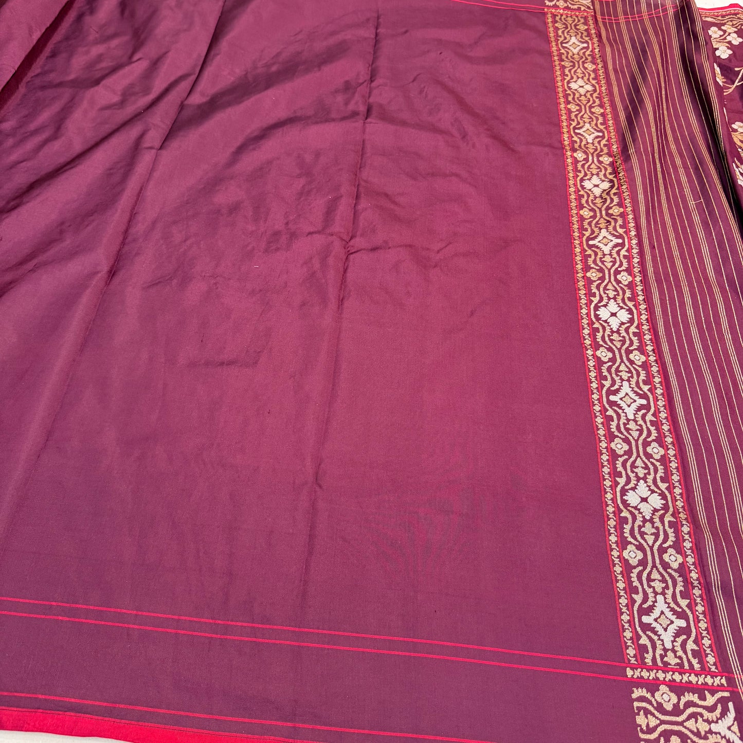 Pure Katan Silk Ektara Cutwork Jamdani Banarasi Saree