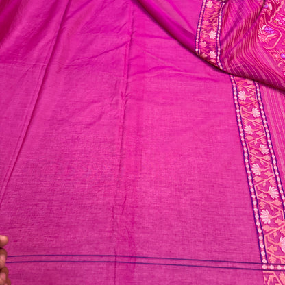 Pure Cotton Ektara Tilfi Jamdani Cutwork Banarasi Saree