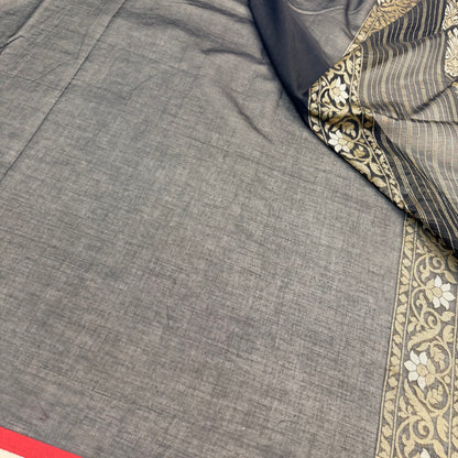 Pure Cotton Ektara Tilfi Jamdani Cutwork Banarasi Saree