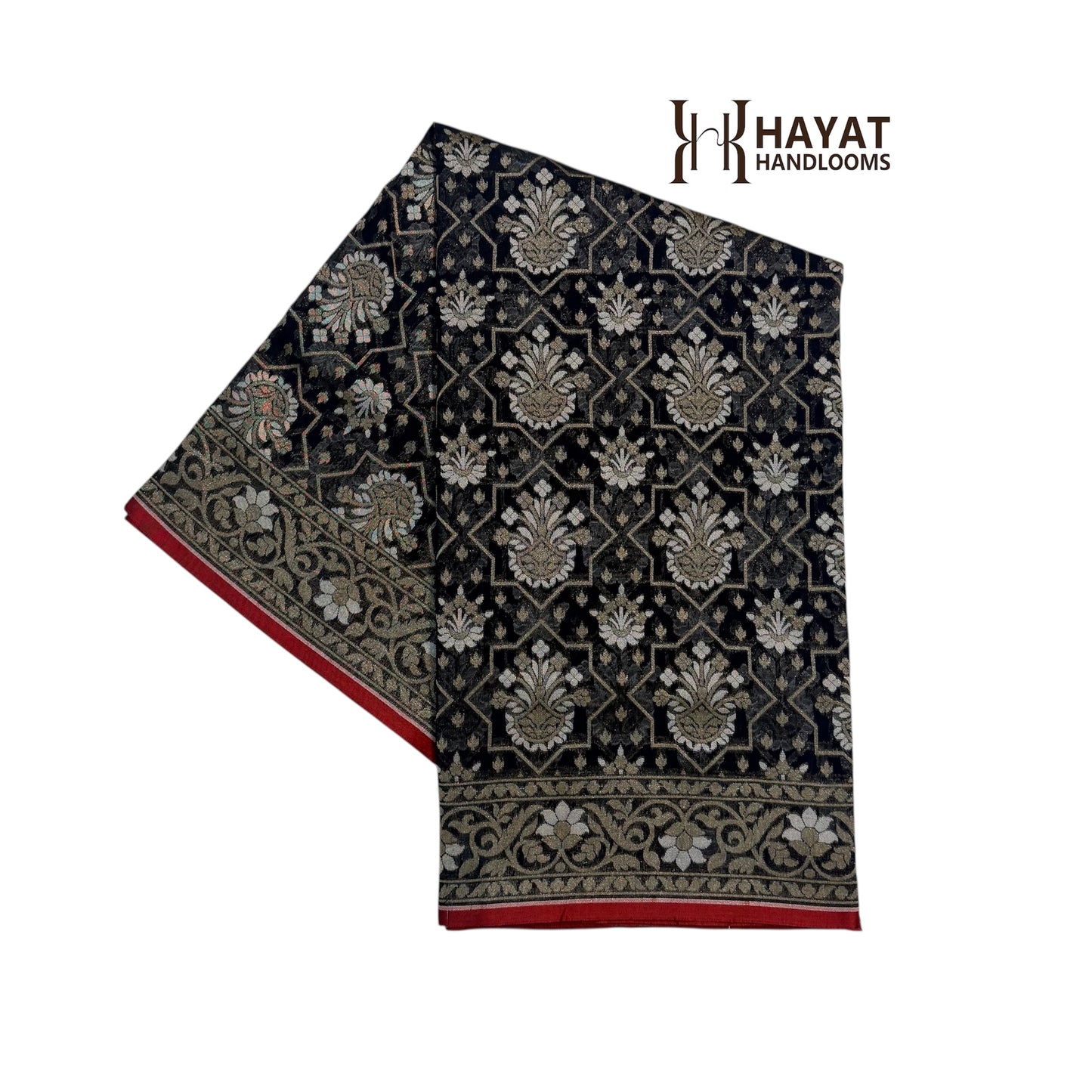 Pure Cotton Ektara Tilfi Jamdani Cutwork Banarasi Saree