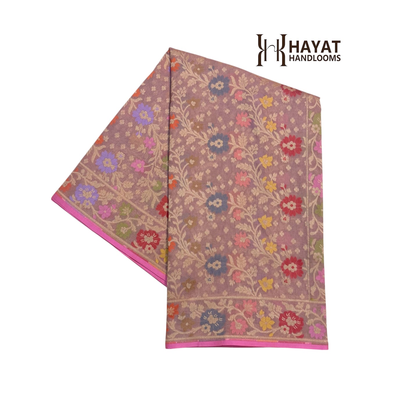 Pure Cotton Ektara Alfi Cutwork Jamdani Banarasi Saree