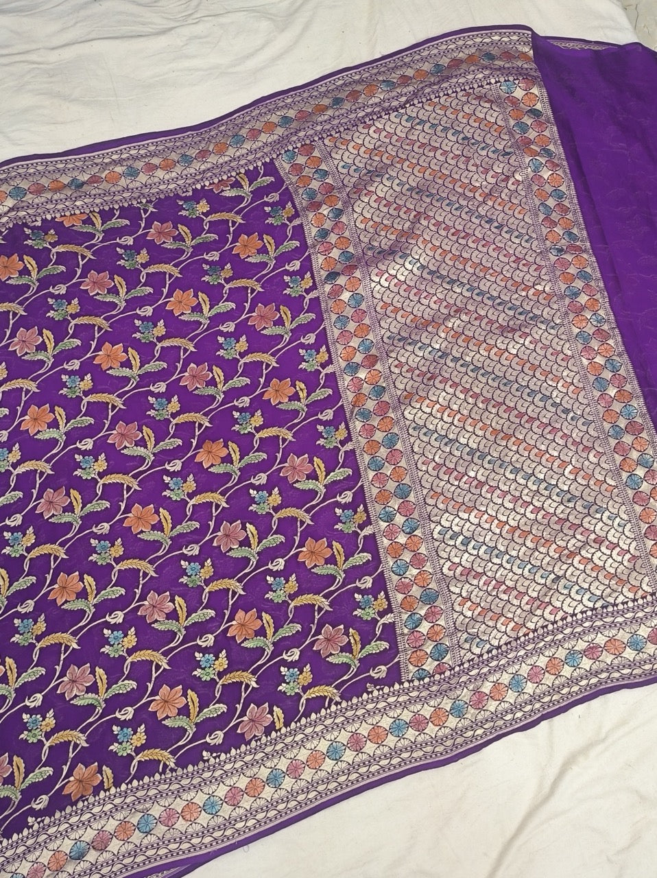 Royal Purple Khaddi Georgette Saree