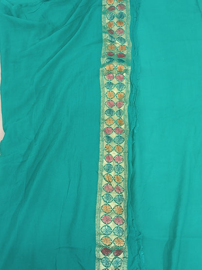 Elegant Green Khaddi Georgette Saree