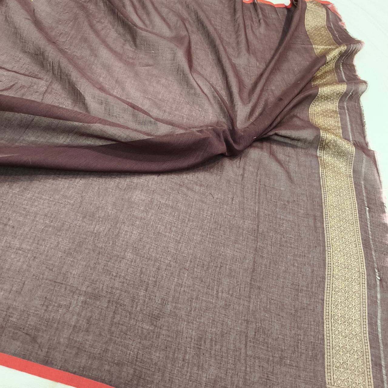 Pure Cotton Ektara Tilfi Jamdani Cutwork Banarasi Saree