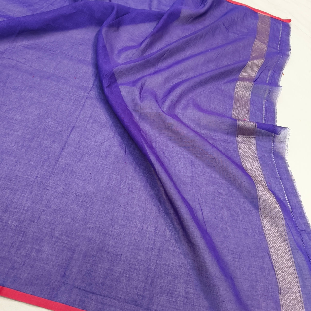 Pure Cotton Ektara Tilfi Jamdani Cutwork Banarasi Saree