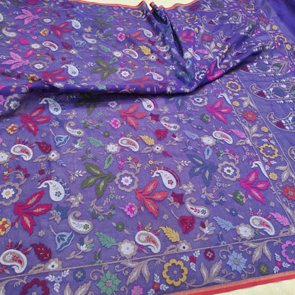 Pure Cotton Ektara Cutwork Jamdani Banarasi Saree