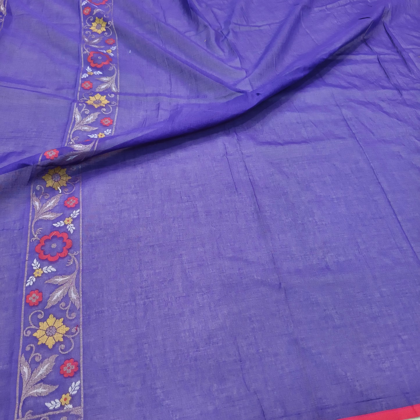 Pure Cotton Ektara Cutwork Jamdani Banarasi Saree