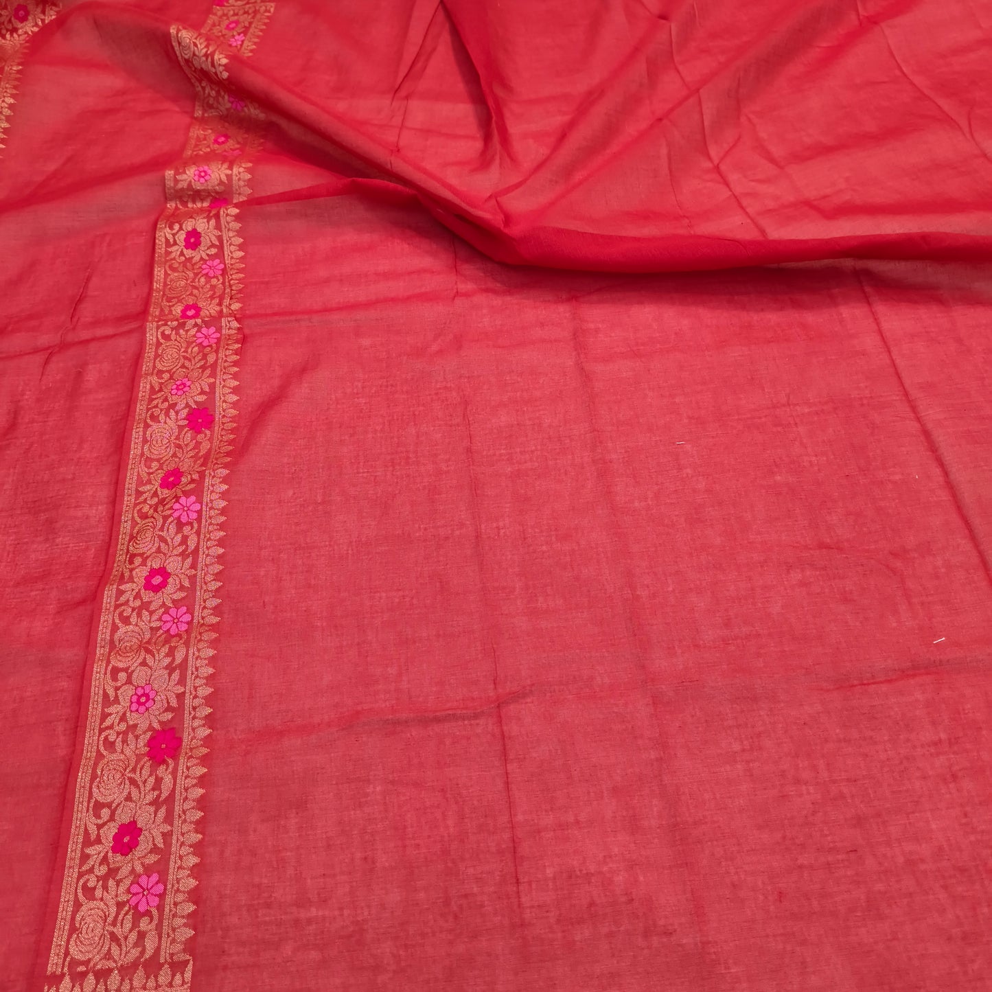 Pure Cotton Ektara Cutwork Jamdani Banarasi Saree