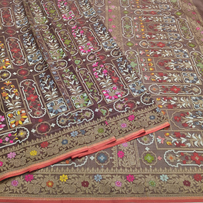 Pure Cotton Ektara Cutwork Jamdani Banarasi Saree