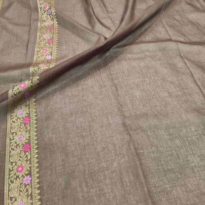Pure Cotton Ektara Cutwork Jamdani Banarasi Saree