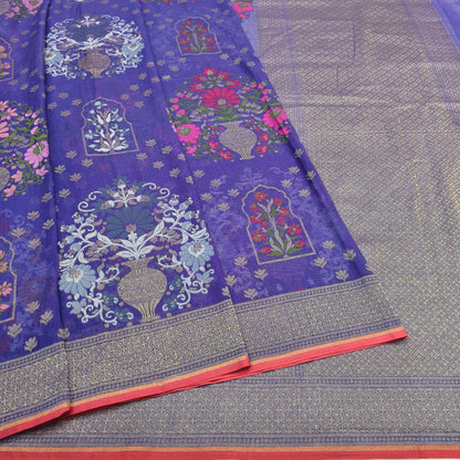 Pure Cotton Ektara Tilfi Cutwork Jamdani Banarasi Saree