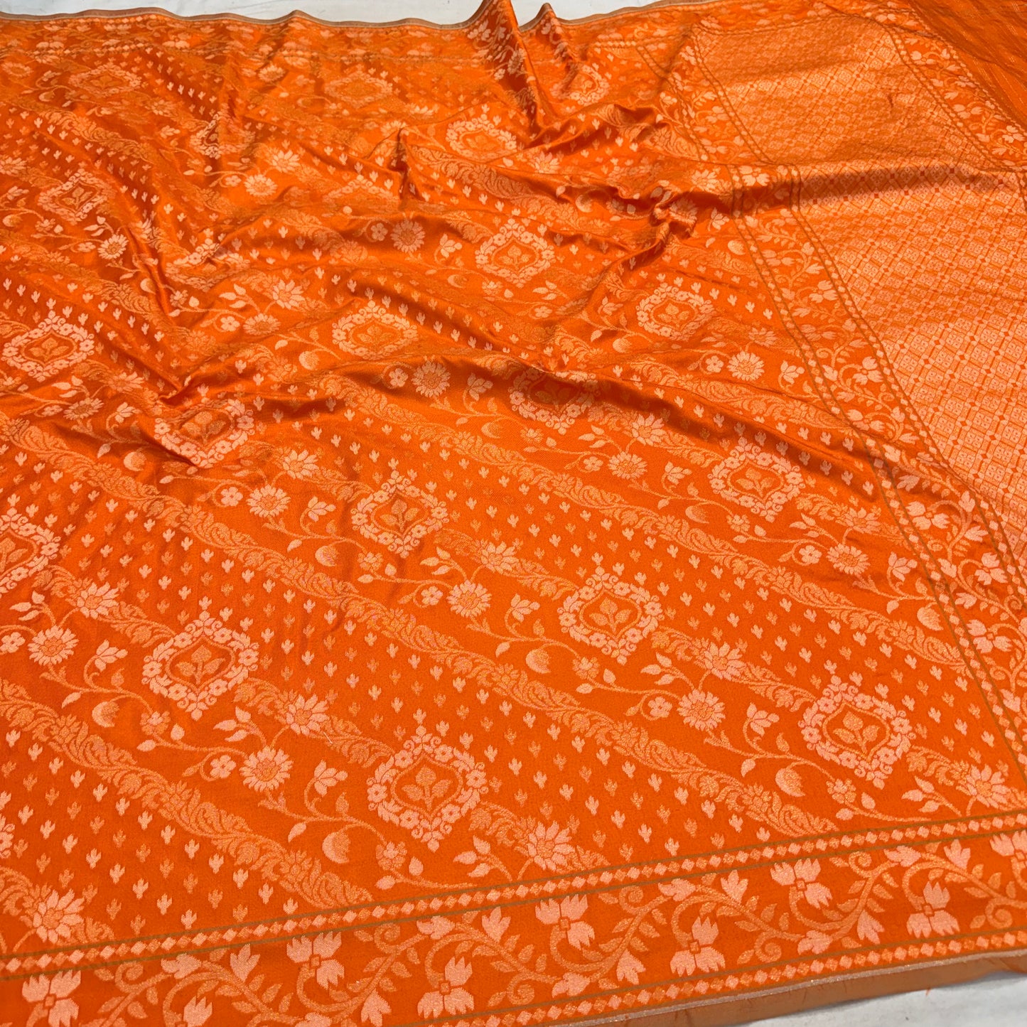 Pure Katan Silk Ektara Cutwork Jamdani Banarasi eSare