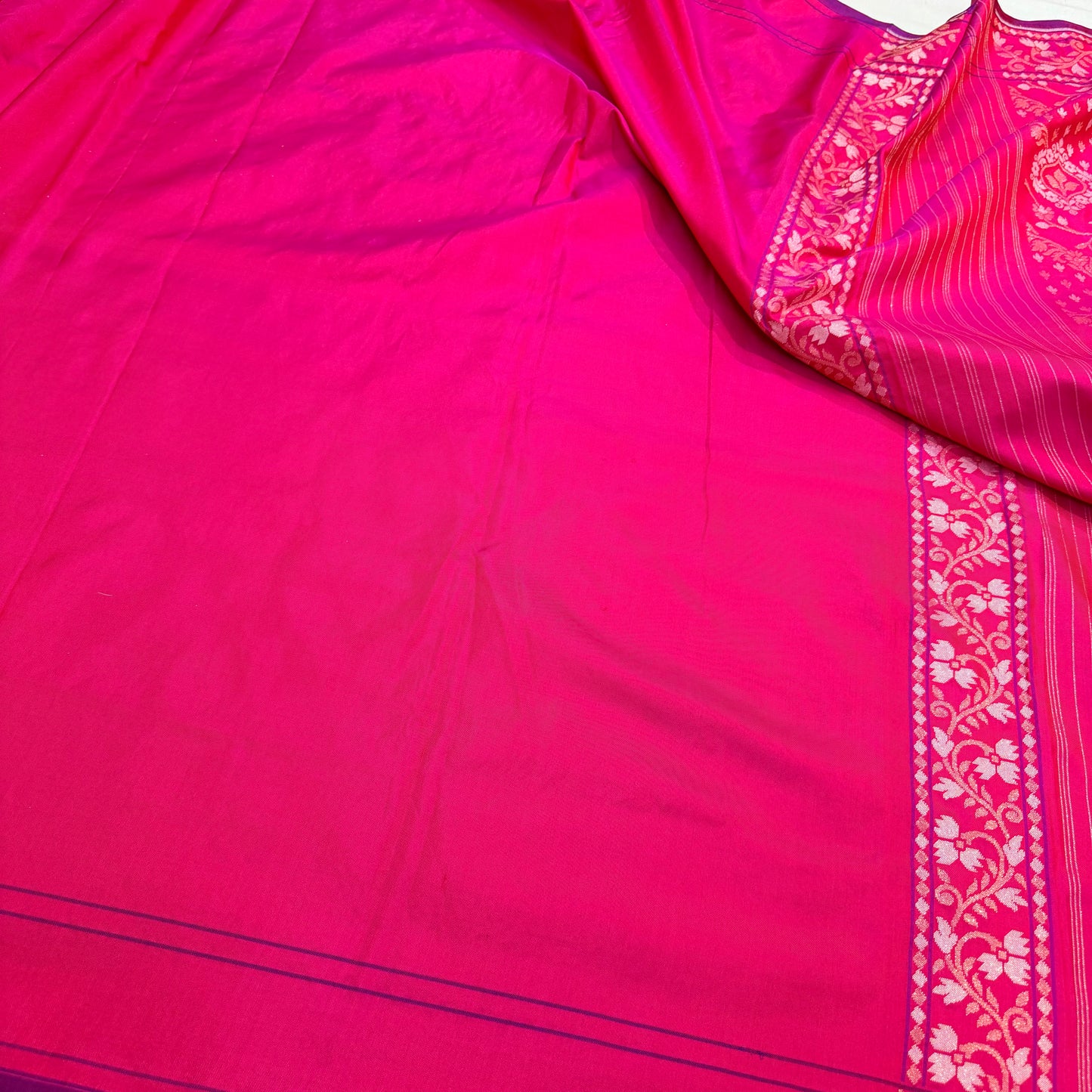 Pure Katan Silk Ektara Cutwork Jamdani Banarasi eSare
