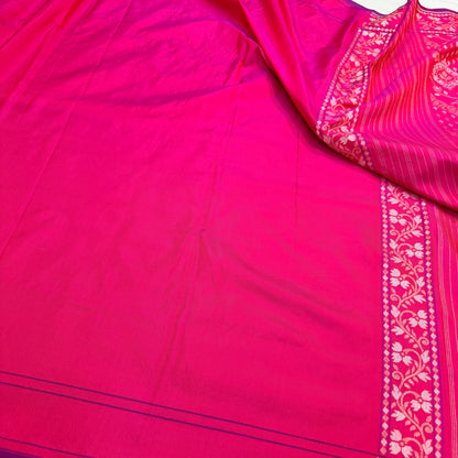 Pure Katan Silk Ektara Cutwork Jamdani Banarasi eSare