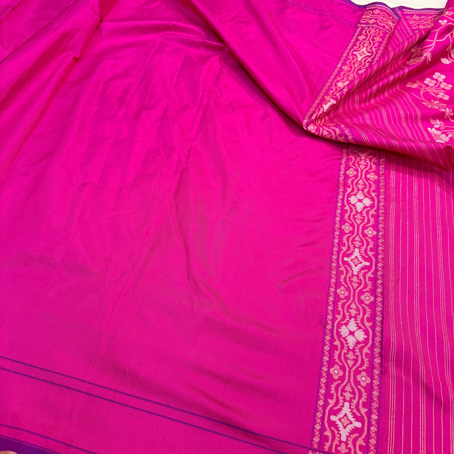 Pure Katan Silk Ektara Cutwork Jamdani Banarasi Saree