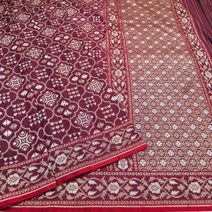 Pure Katan Silk Ektara Cutwork Jamdani Banarasi Saree