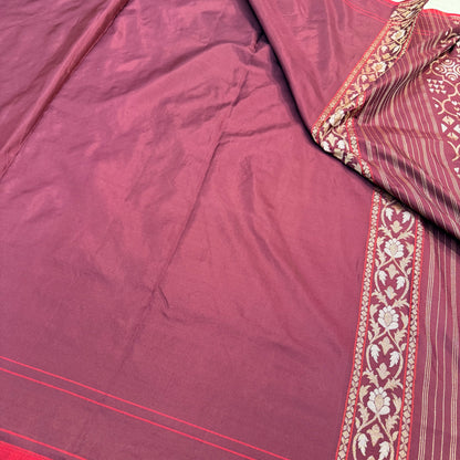 Pure Katan Silk Ektara Cutwork Jamdani Banarasi Saree