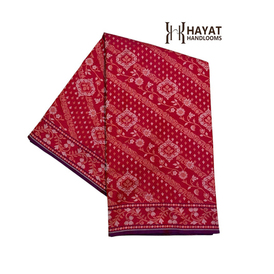 Pure Katan Silk Ektara Cutwork Jamdani Banarasi eSare