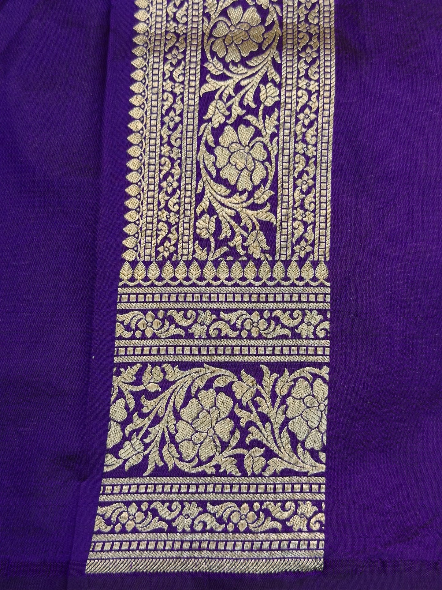 Purple Banarasi Pure Katan Silk Saree | Pure Silk | Cutwork Technique | Banarasi Katan Silk Saree