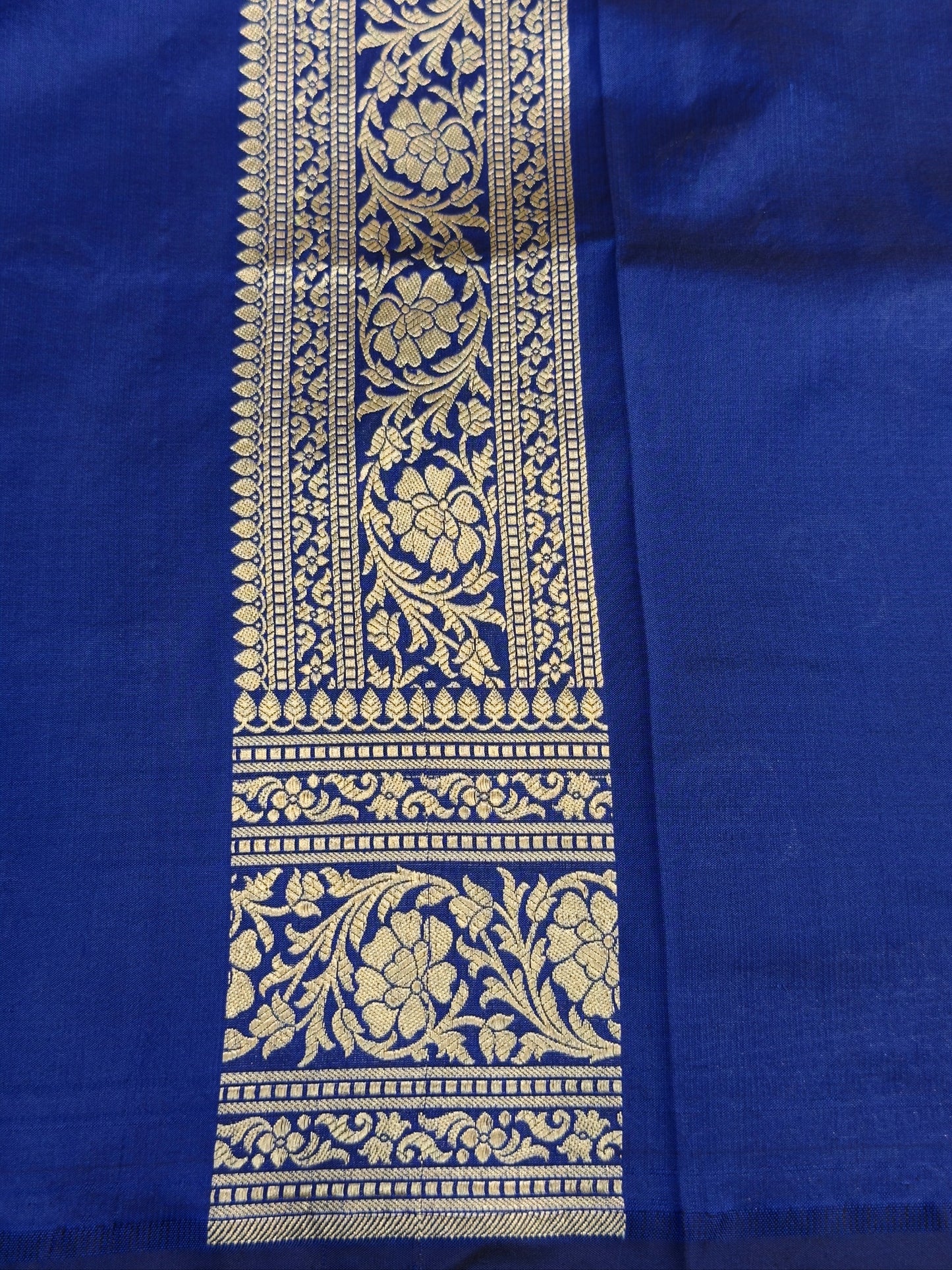 Royal Blue Banarasi Pure Katan Silk Saree | Pure Silk | Cutwork Technique | Banarasi Katan Silk Saree