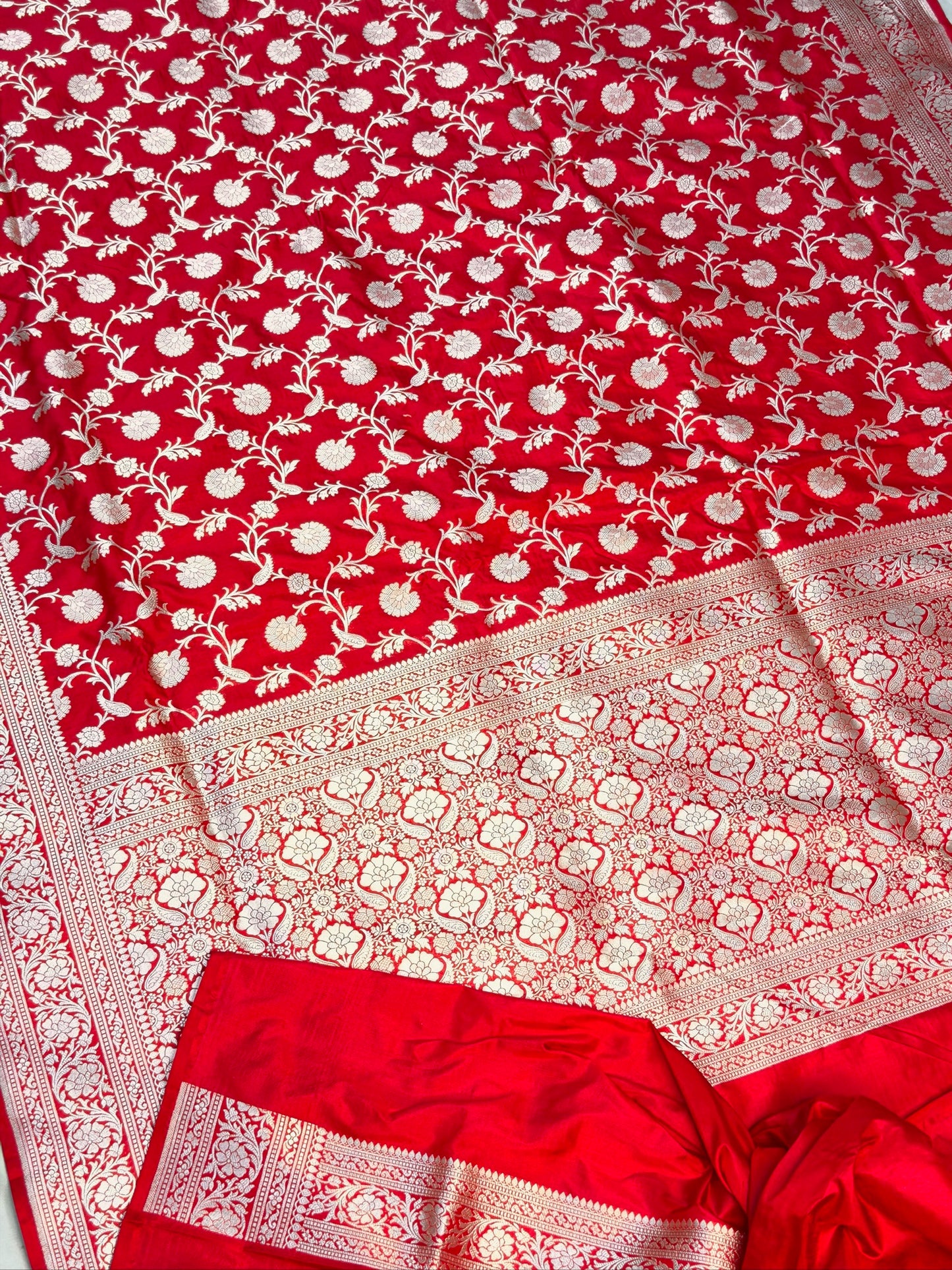 Red Banarasi Pure Katan Silk Saree | Pure Silk |Banarasi Katan Silk Saree