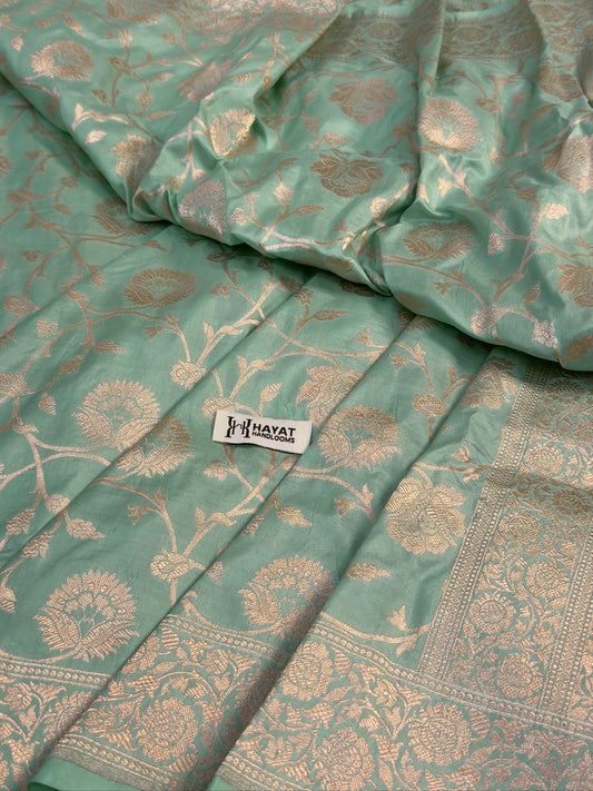 Pista Green Banarasi Pure Katan Silk Saree | Pure Silk |Banarasi Katan Silk Saree