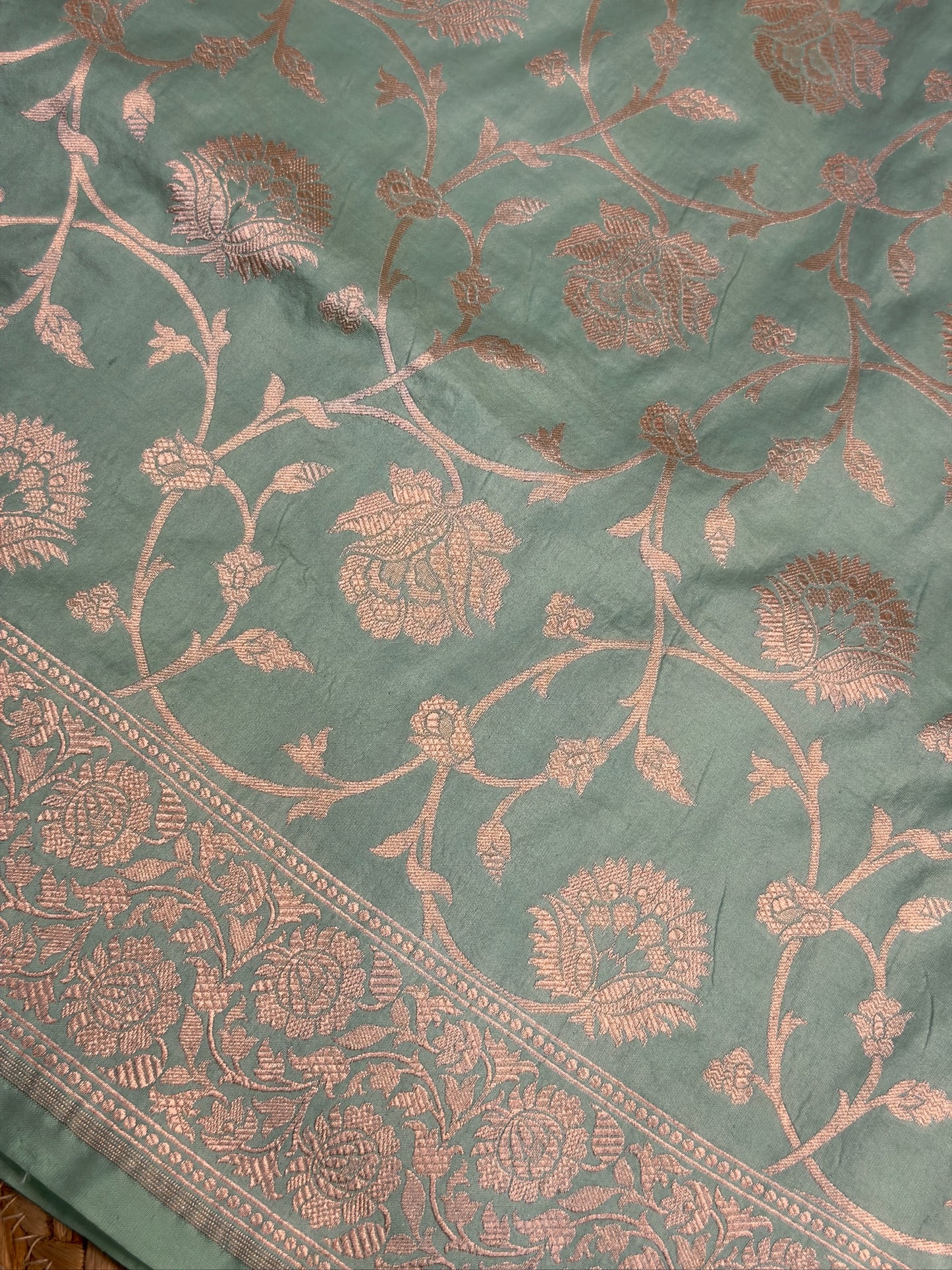 Pista Green Banarasi Pure Katan Silk Saree | Pure Silk |Banarasi Katan Silk Saree