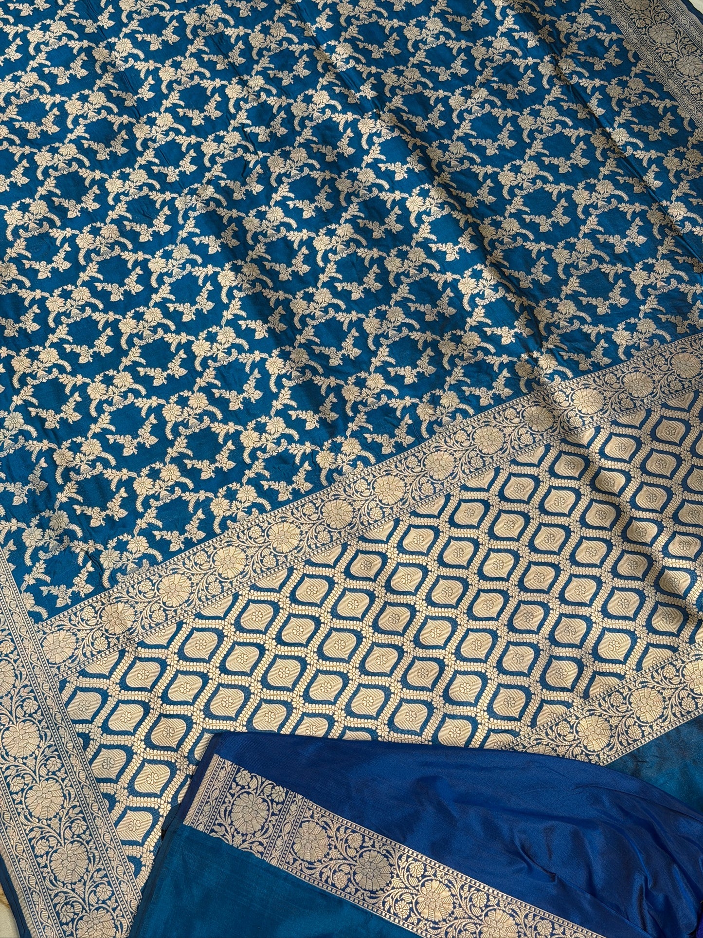 Blue Banarasi Pure Katan Silk Saree | Pure Silk |Banarasi Katan Silk Saree