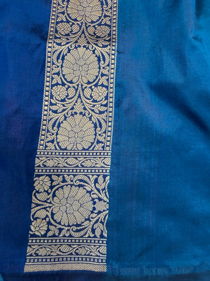 Blue Banarasi Pure Katan Silk Saree | Pure Silk |Banarasi Katan Silk Saree