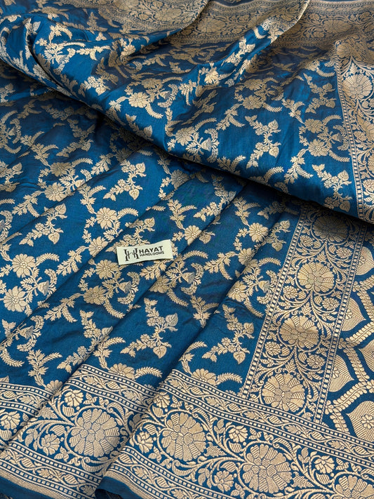 Blue Banarasi Pure Katan Silk Saree | Pure Silk |Banarasi Katan Silk Saree
