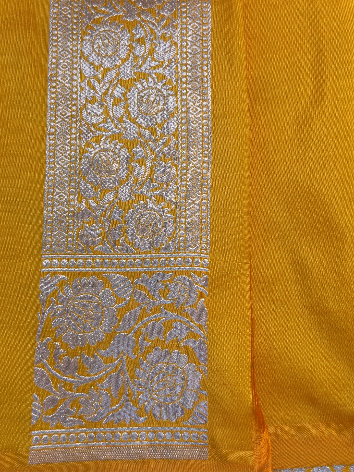 Yellow Banarasi Pure Katan Silk Saree | Pure Silk | Cutwork Technique | Banarasi Katan Silk Saree