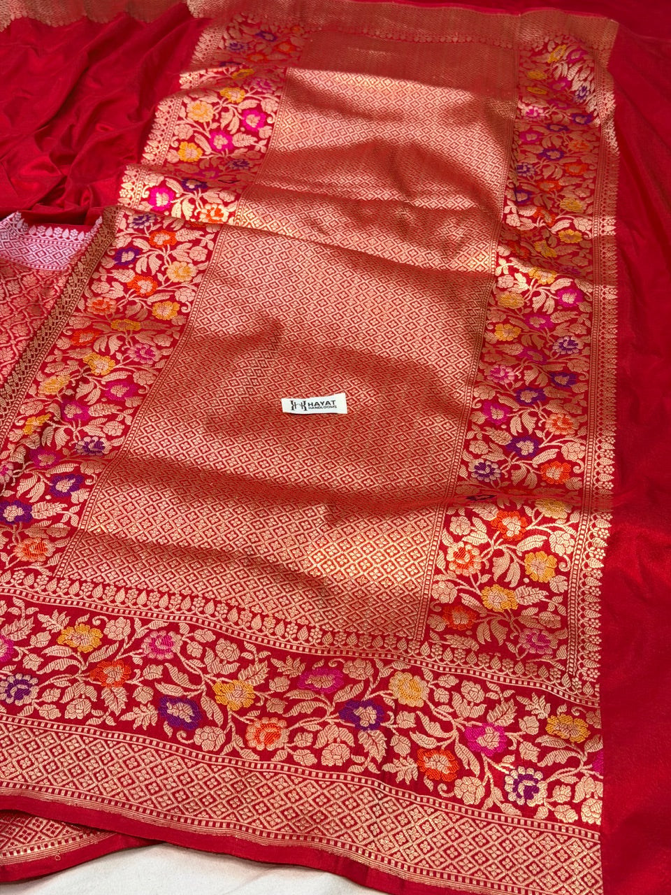 Red Pure Katan Silk Handwoven Banarasi Saree