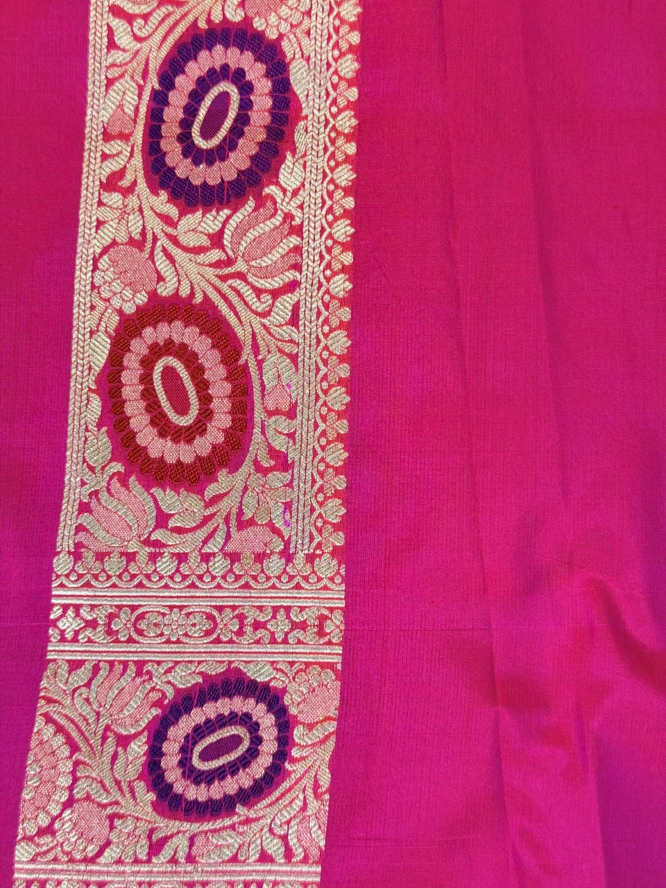 Rani Pink Banarasi Pure Katan Silk Saree | Pure Silk | Cutwork Technique | Banarasi Katan Silk Saree