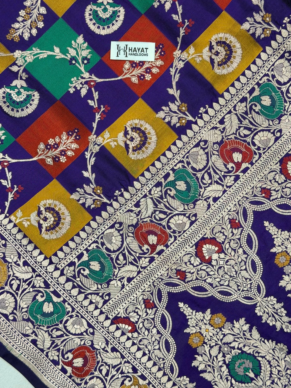 Multi Colour Rangkaat Banarasi Pure Katan Silk Saree | Pure Silk | Cutwork Technique | Banarasi Katan Silk Saree