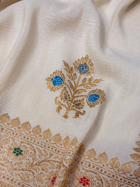 Natural Banarasi Pure Tussar Georgette Saree