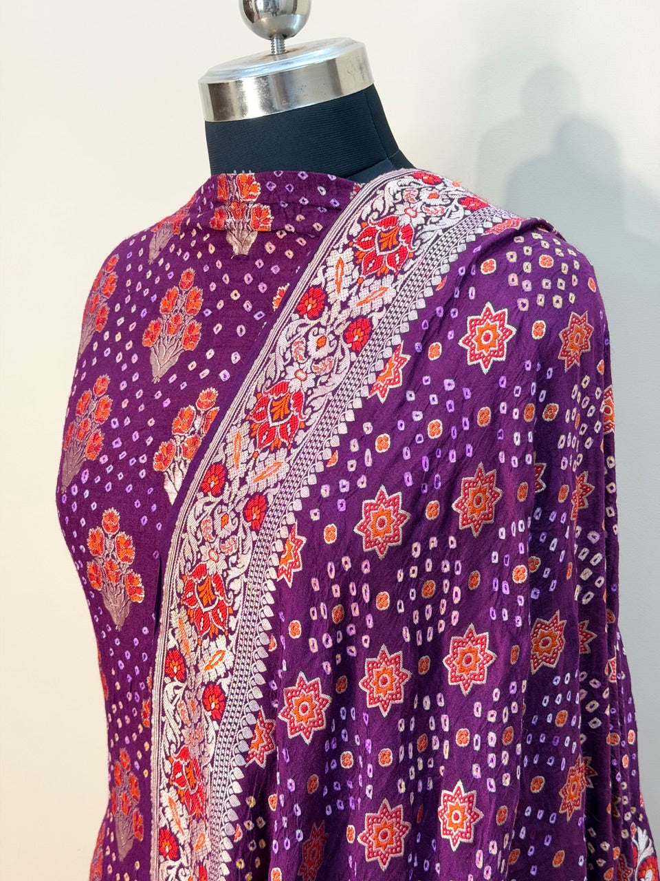 Magenta Pink Chiffon Suit Set with Dupatta