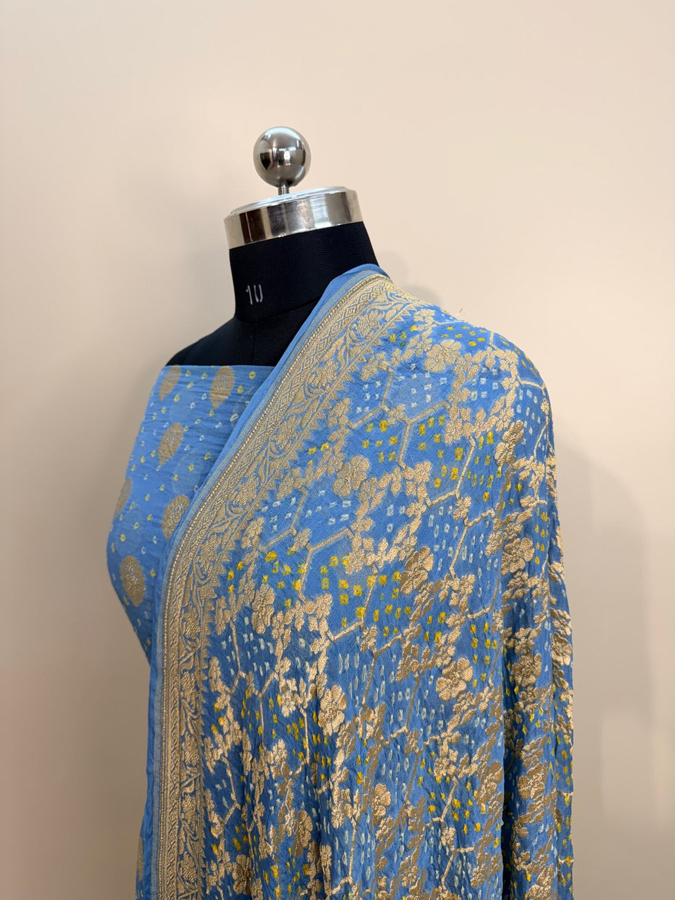 Sky Blue Chiffon Suit Set with Dupatta