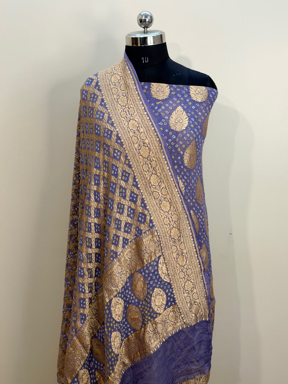 Lavender Purple Chiffon Suit Set with Dupatta